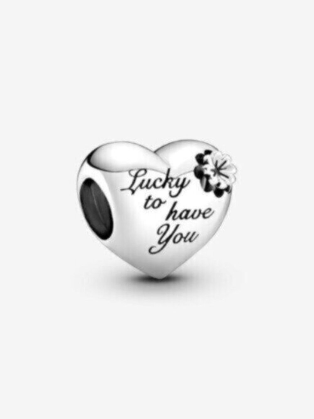 Pandora Silver 'Lucky to Have You' Heart Charm